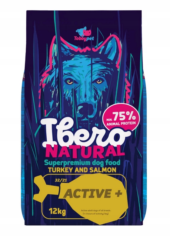 Ibero Natural Adult Active Turkey and Salmon 12kg