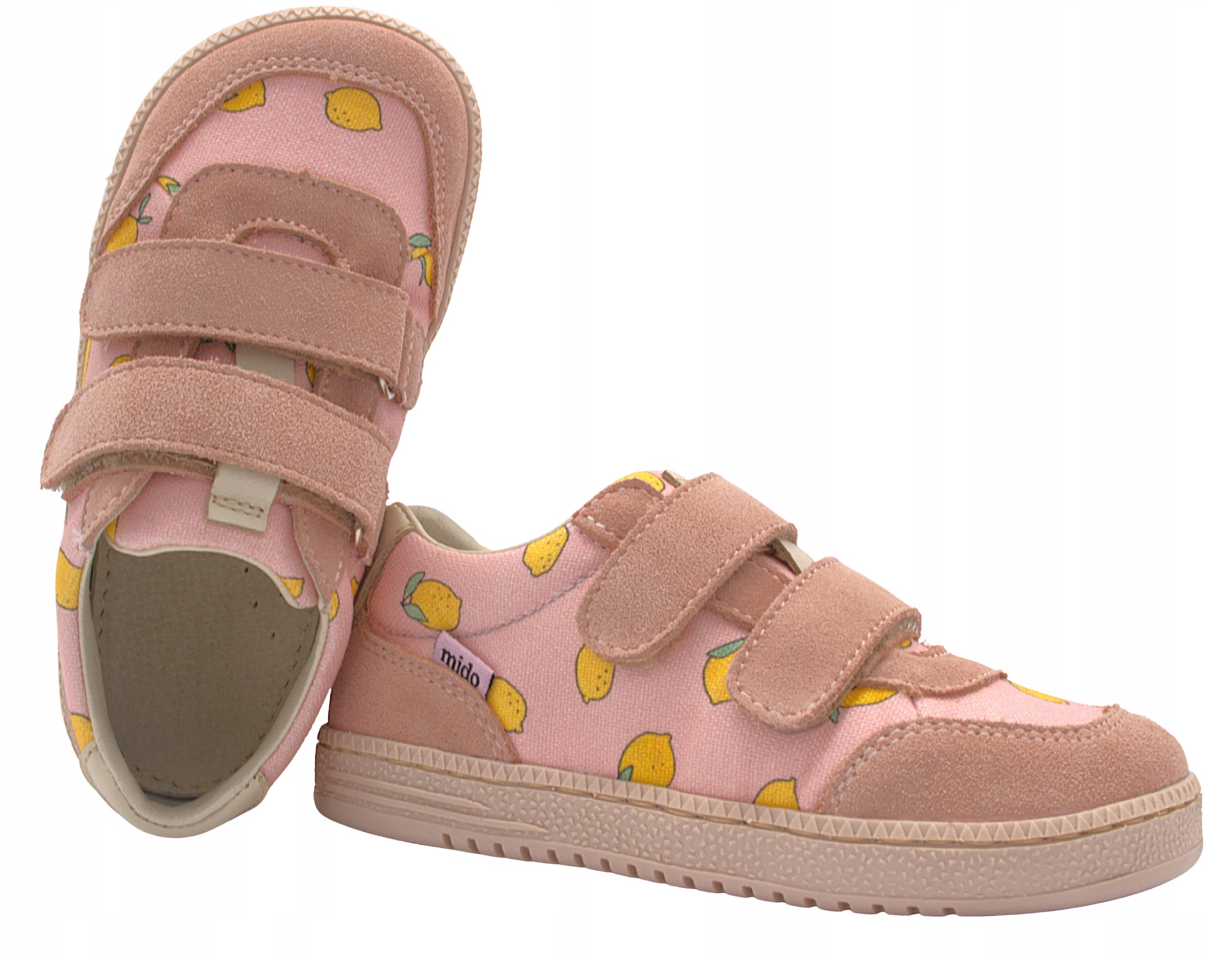 Buty barefoot dziewczęce Mido skóra naturalna rzepy elastyczna podeszwa r26