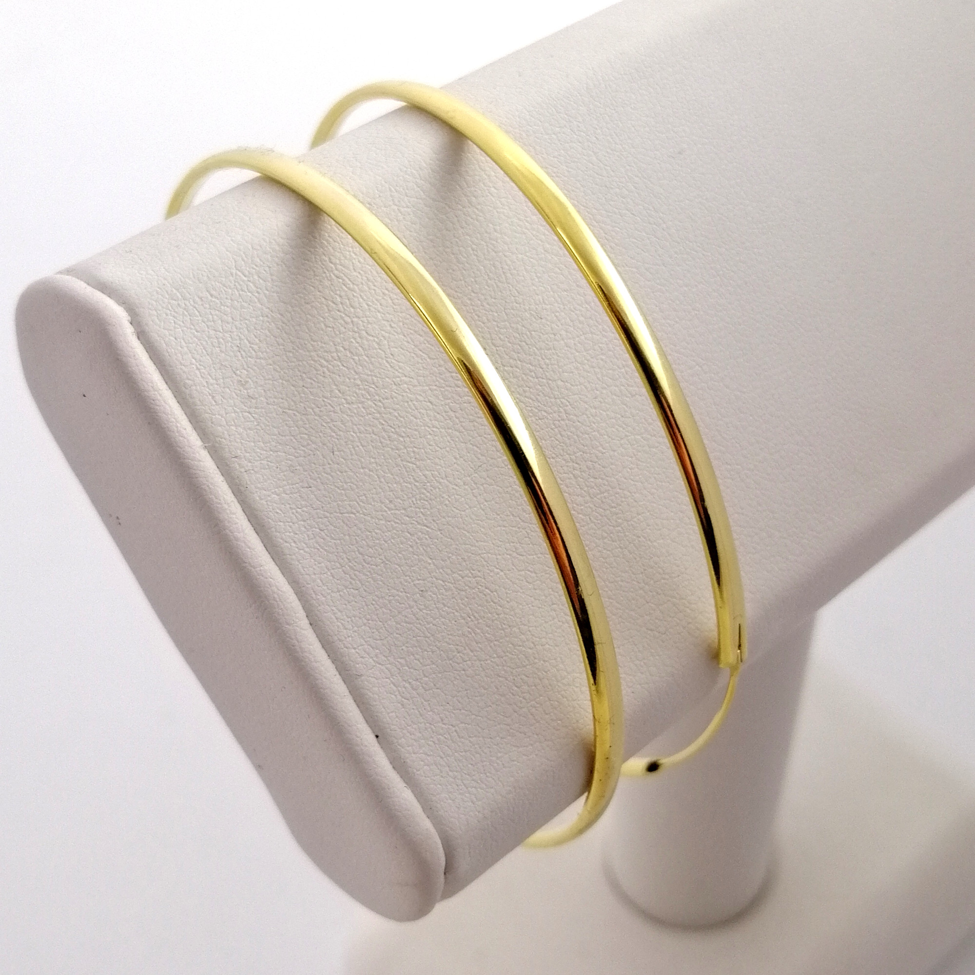 Elegantní Zlaté Velké Náušnice Kolečka 7 CM Široké Stříbro Pozlacené Ryzost 925