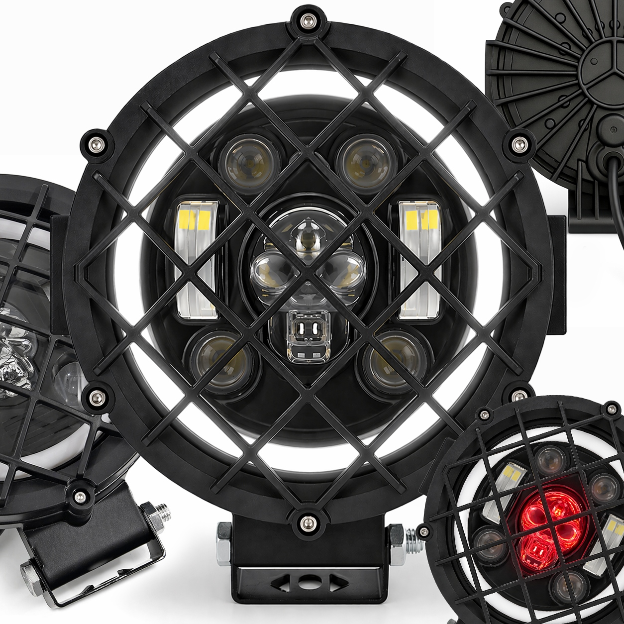 Lampa Offroad Led Pracovní Lebka Drl IP67 Vodotěsná Atv Silná kovová