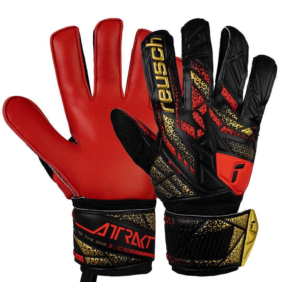 Reusch Attrakt Solid 55 [9,5] Unisexové rukavice černé
