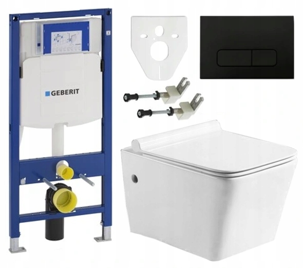 ZESTAW WC STELAŻ GEBERIT MISKA MEXEN CUBE BIAŁA