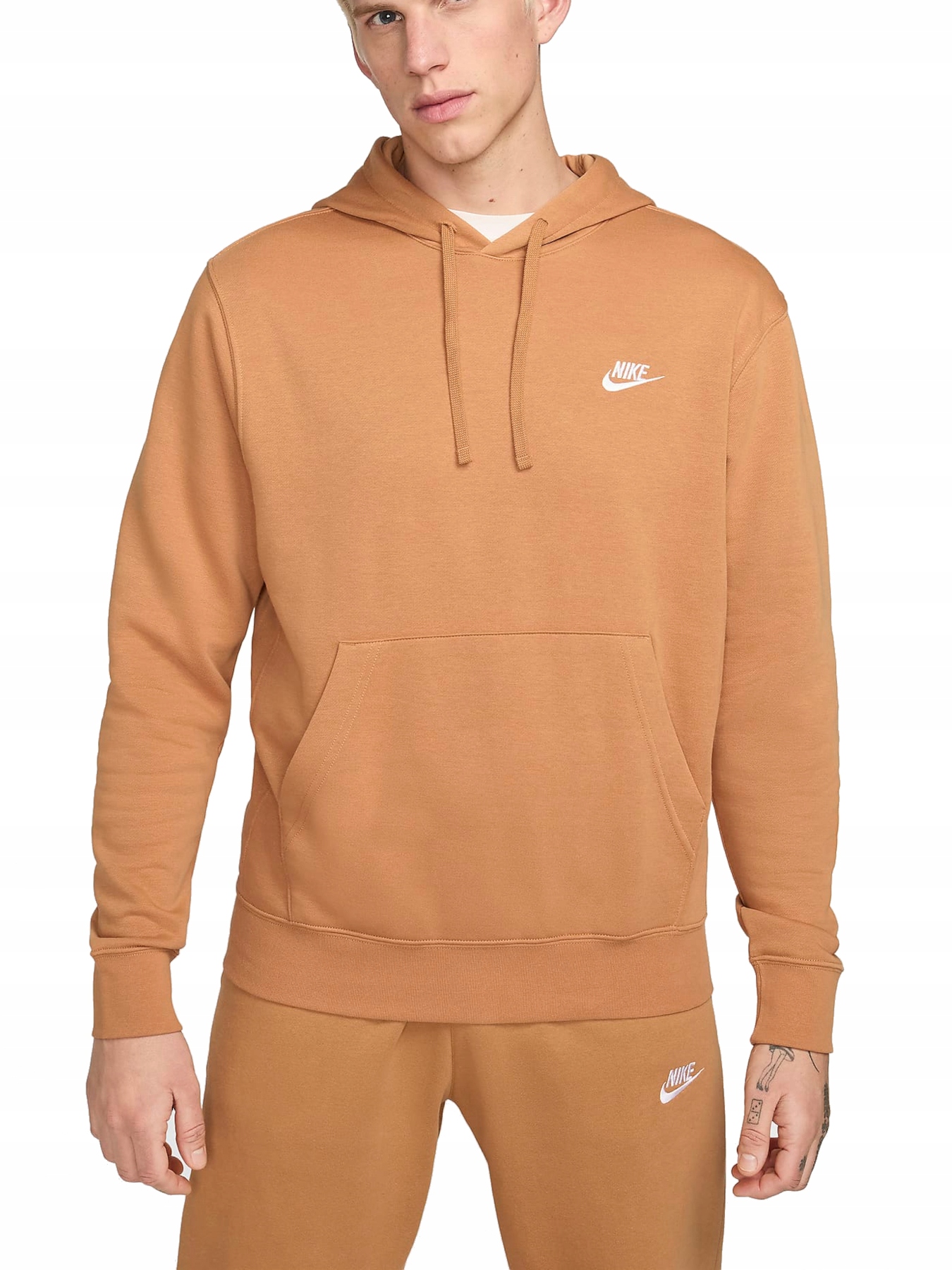 pánská mikina Nike Sportswear s kapucí BV2654-224 hnědá klokanka M
