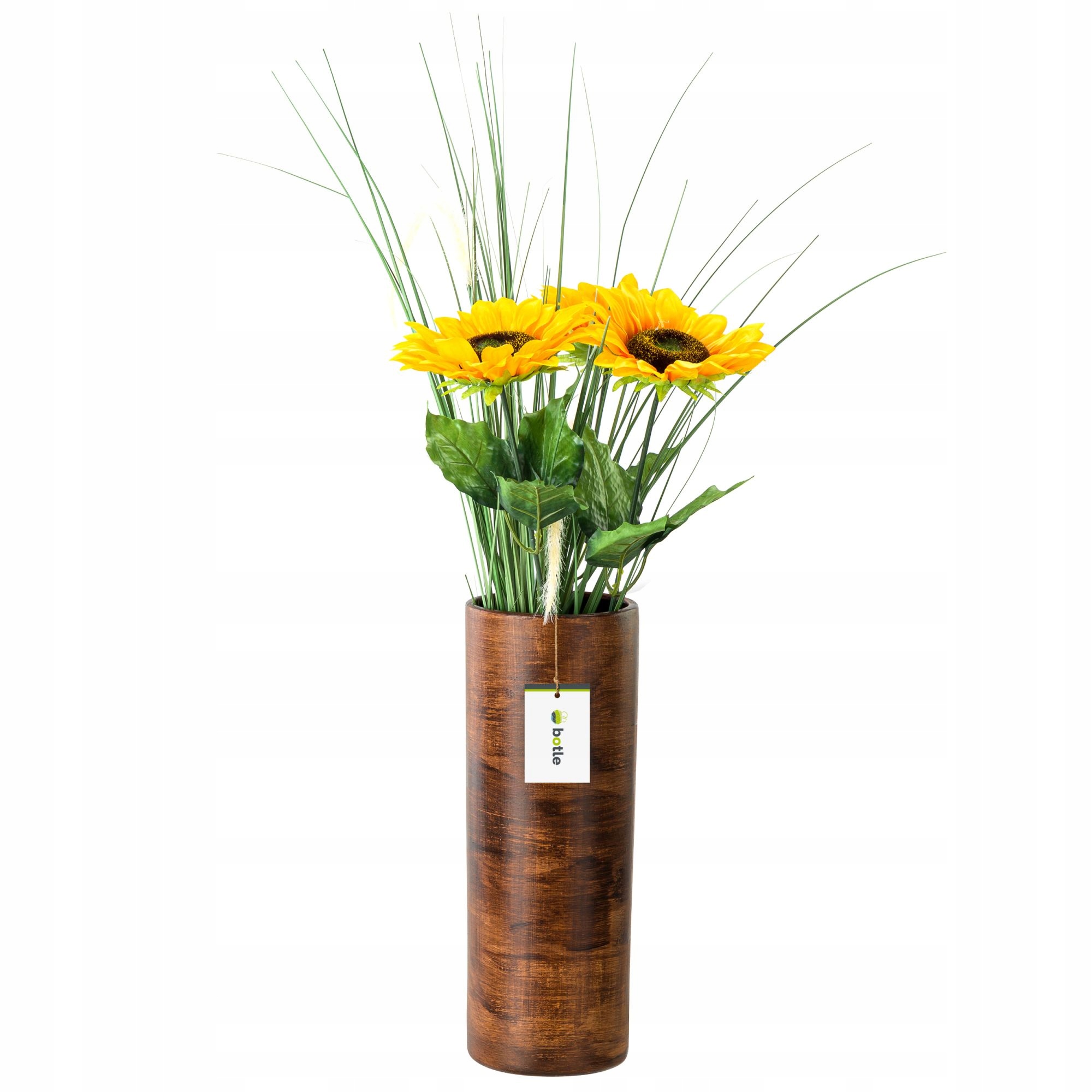 

Wazon Ceramiczny Tuba Brązowy flakon wysoki 31,5cm