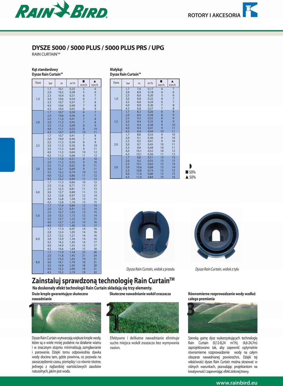 Zestaw 10 dysz RainBird 5004 i klucz do regulacji EAN (GTIN) 70158030000008
