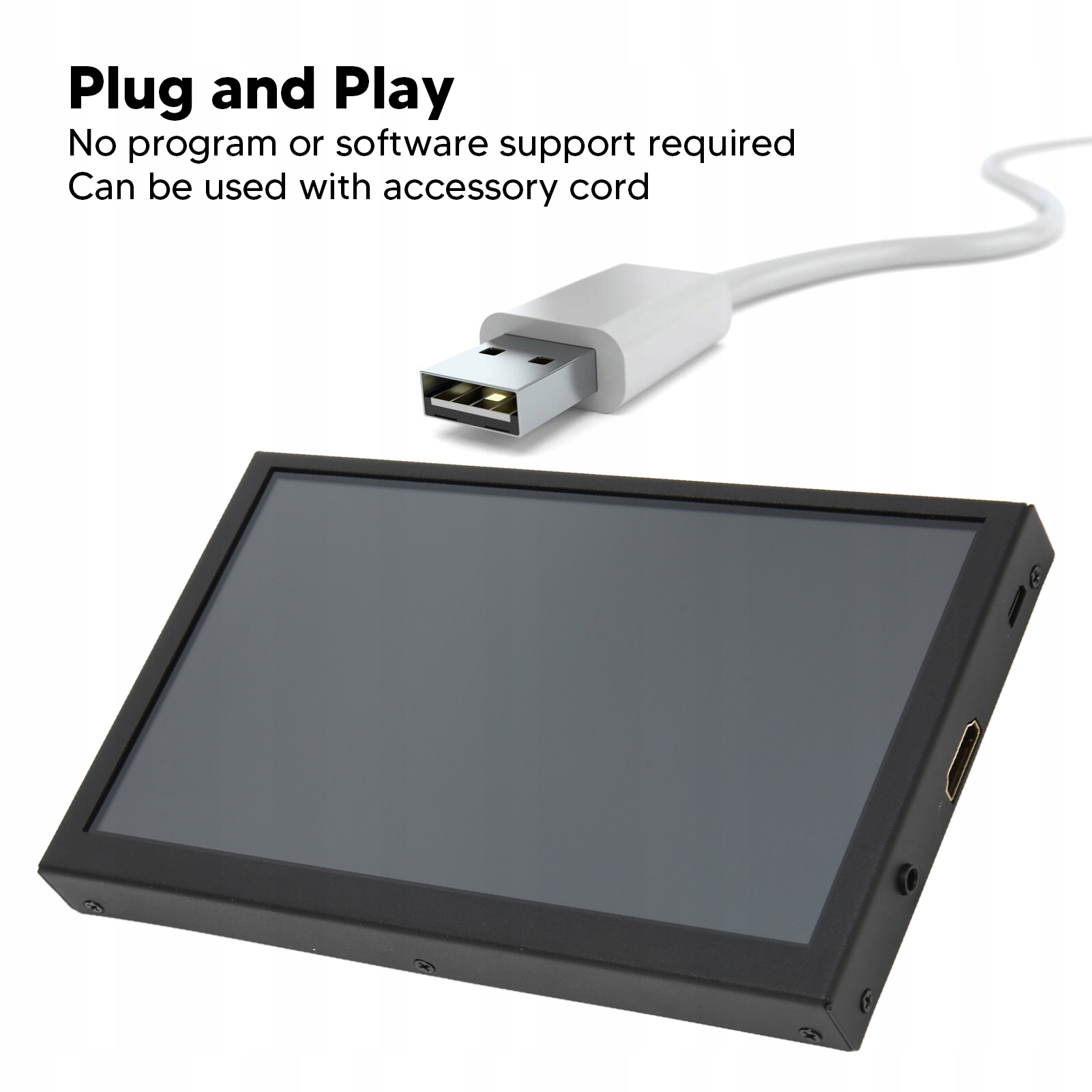 7-calowy monitor IPS Touch Drugi ekran HD Marka bez marki