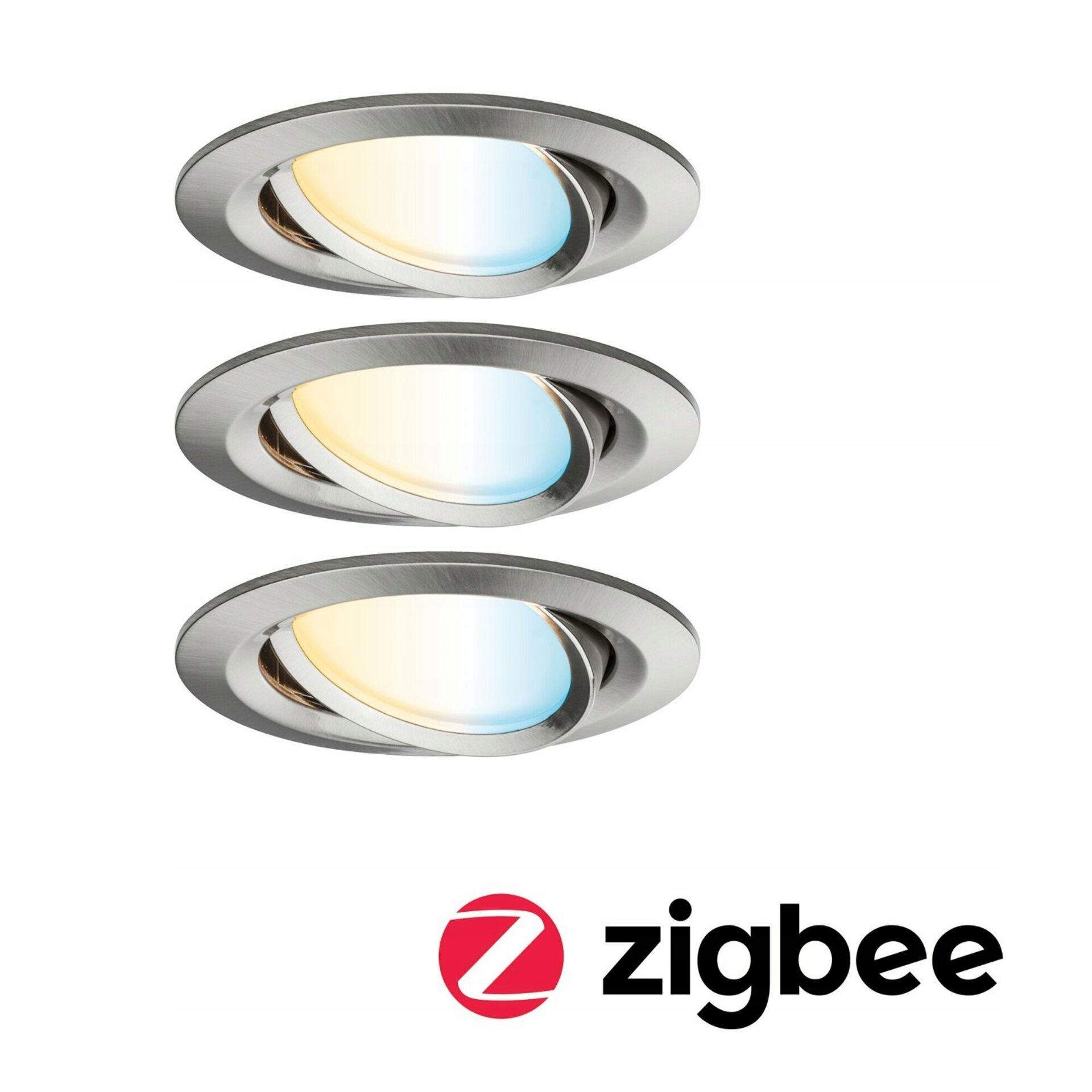 Paulmann Zigbee Led vestavná svítidla Coin Nova Plus 3x6,5W bílá, sada