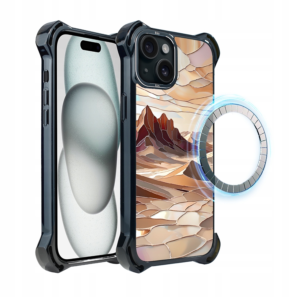 Pouzdro pro iPhone 15 Plus Ibizu DropGuard Ultra s MagSafe, Pouštní klid