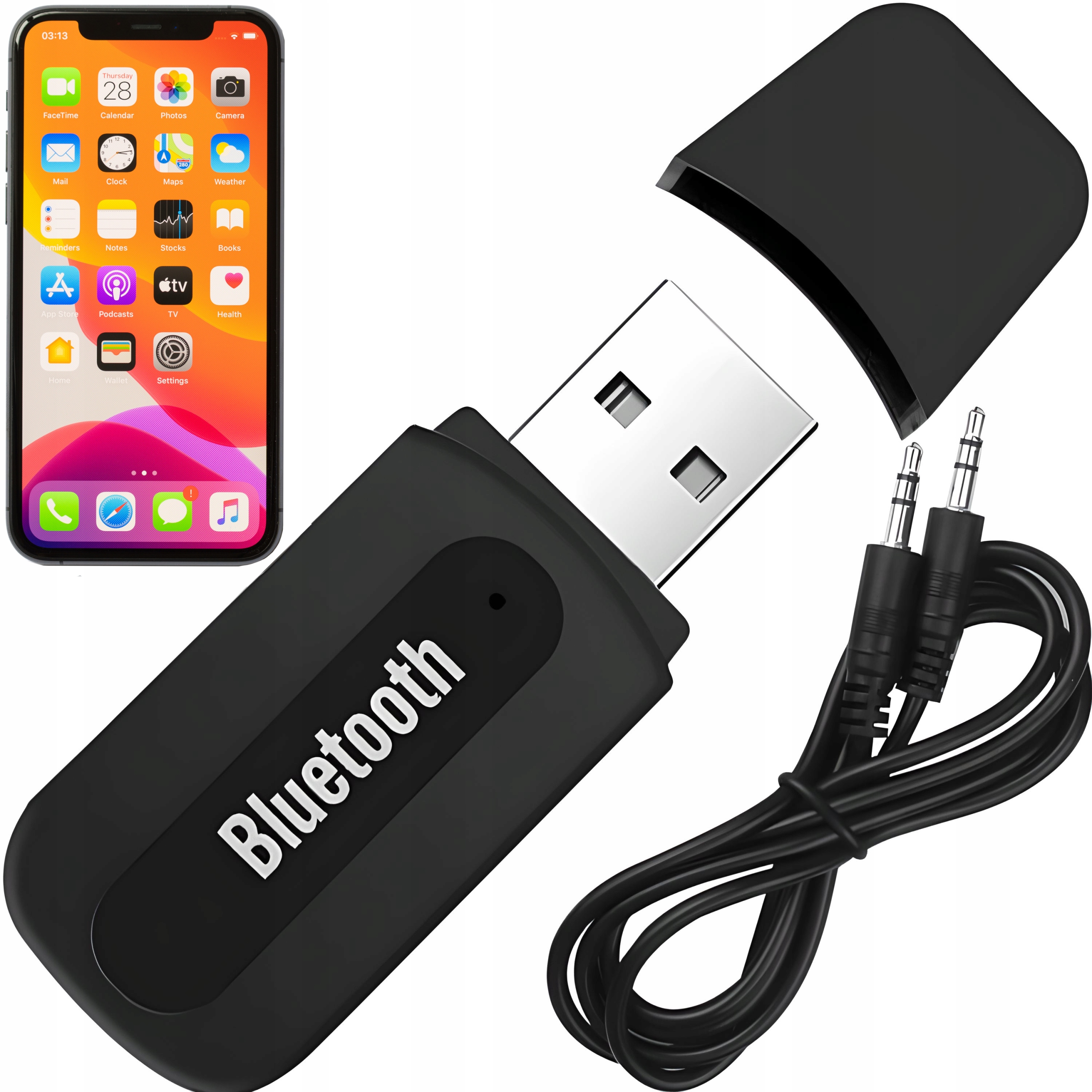 

Odbiornik Dźwięku Adapter Bluetooth Usb Aux