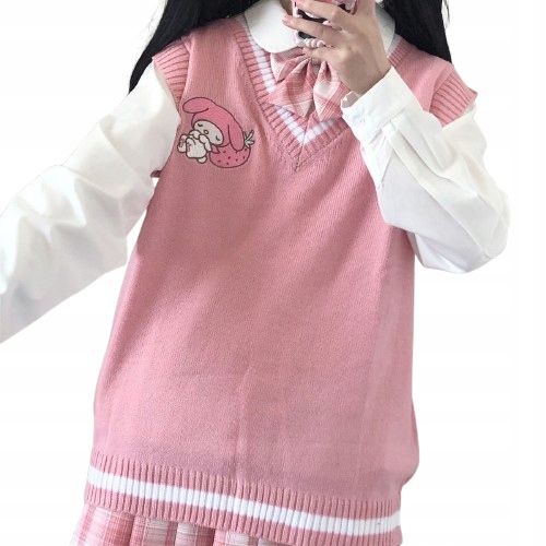 Dámský svetr Vesta Školačky Anime Motiv My Melody M
