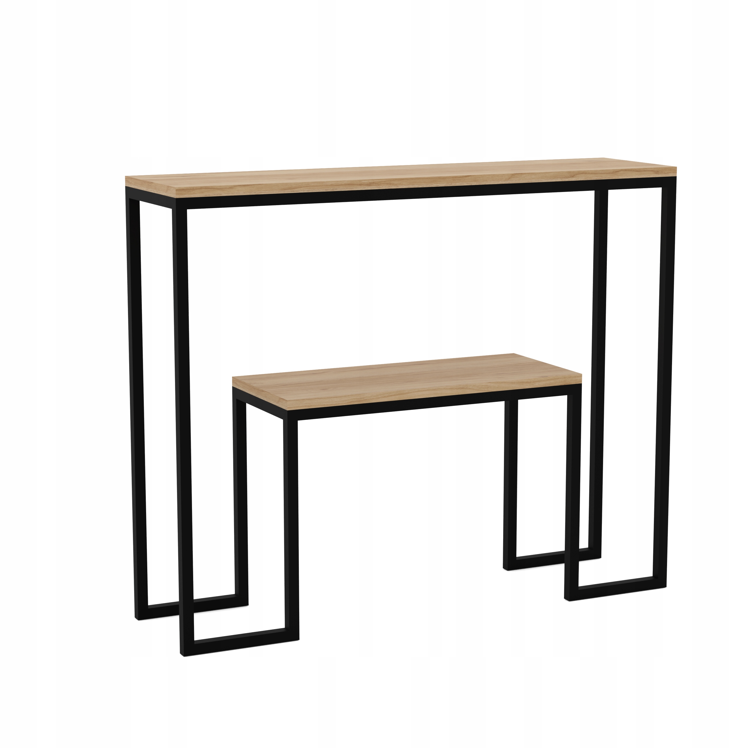 Konsola z półką salon loft Melrose przedpokój