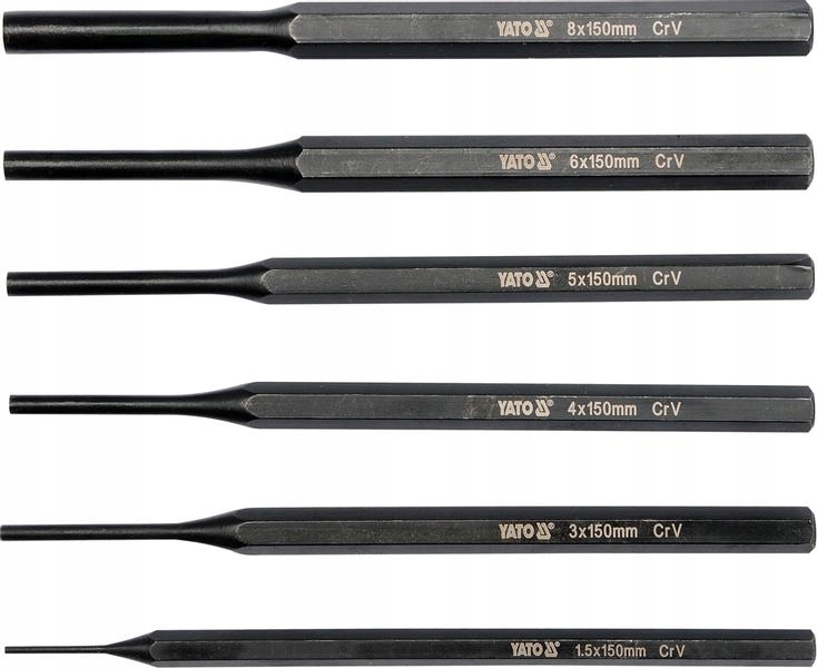 

Yato Zestaw Wybijaków 1,5-8MM 6 Sztuk YT-47121