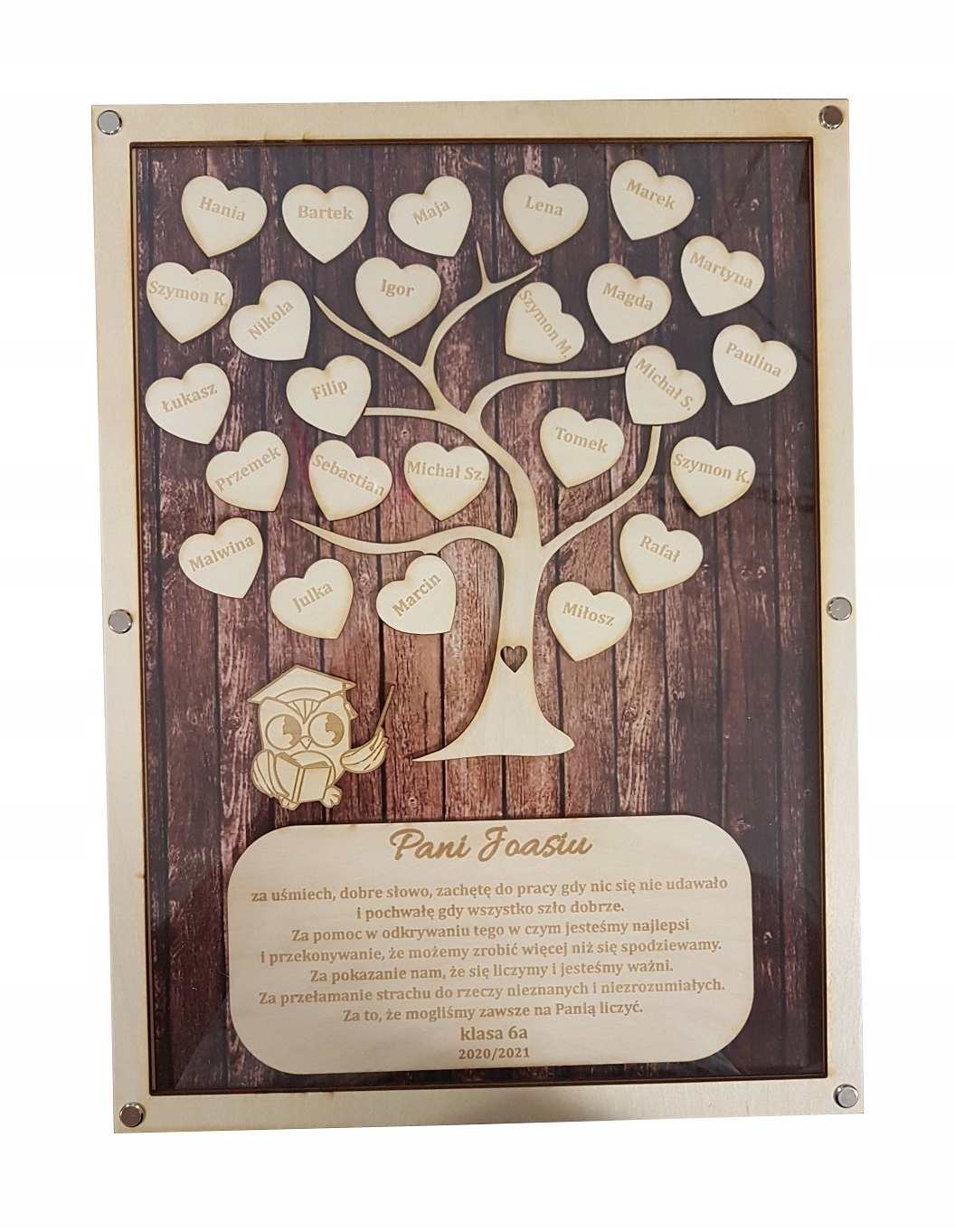 

Obraz Podziękowanie Dla Nauczyciela imiona ramka