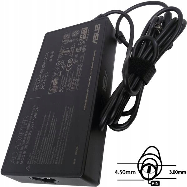 Asus Ac Napájací Adaptér 120W 20V 3pin (4.5 mm) -neobsahuje Pw Cord Cee…
