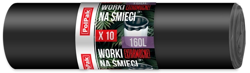 

Worki na śmieci odpady czarne Ldpe 160Lx10sztuk