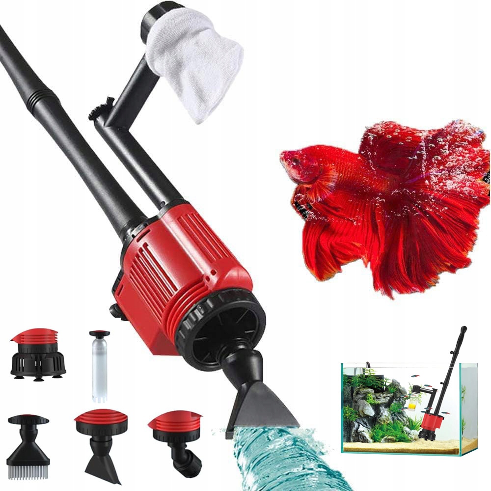 Vysavač Do Akvária 28W 6V1 S Teleskopickým Pouzdrem 1800 L/h