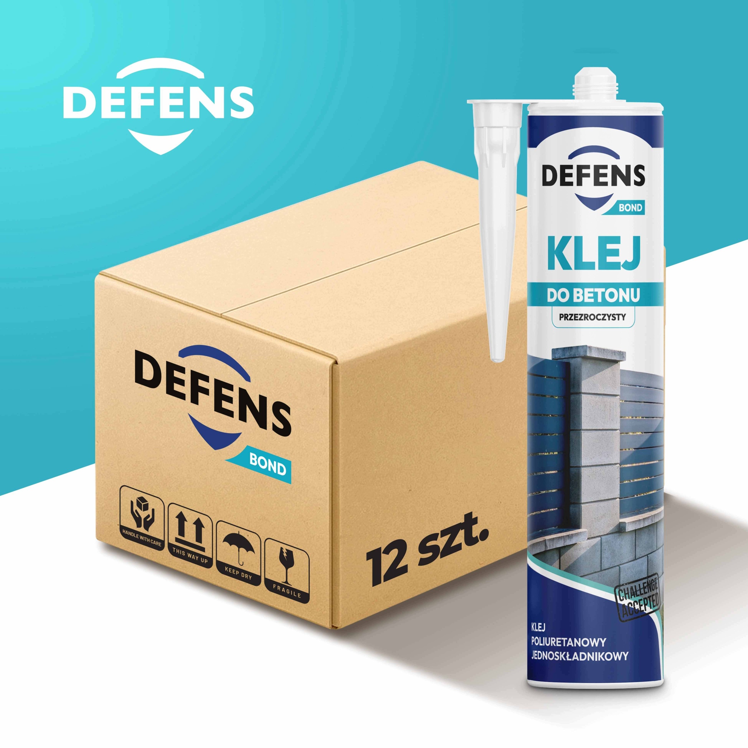 Klej uszczelniacz do betonu Bond Defens 12x290ml