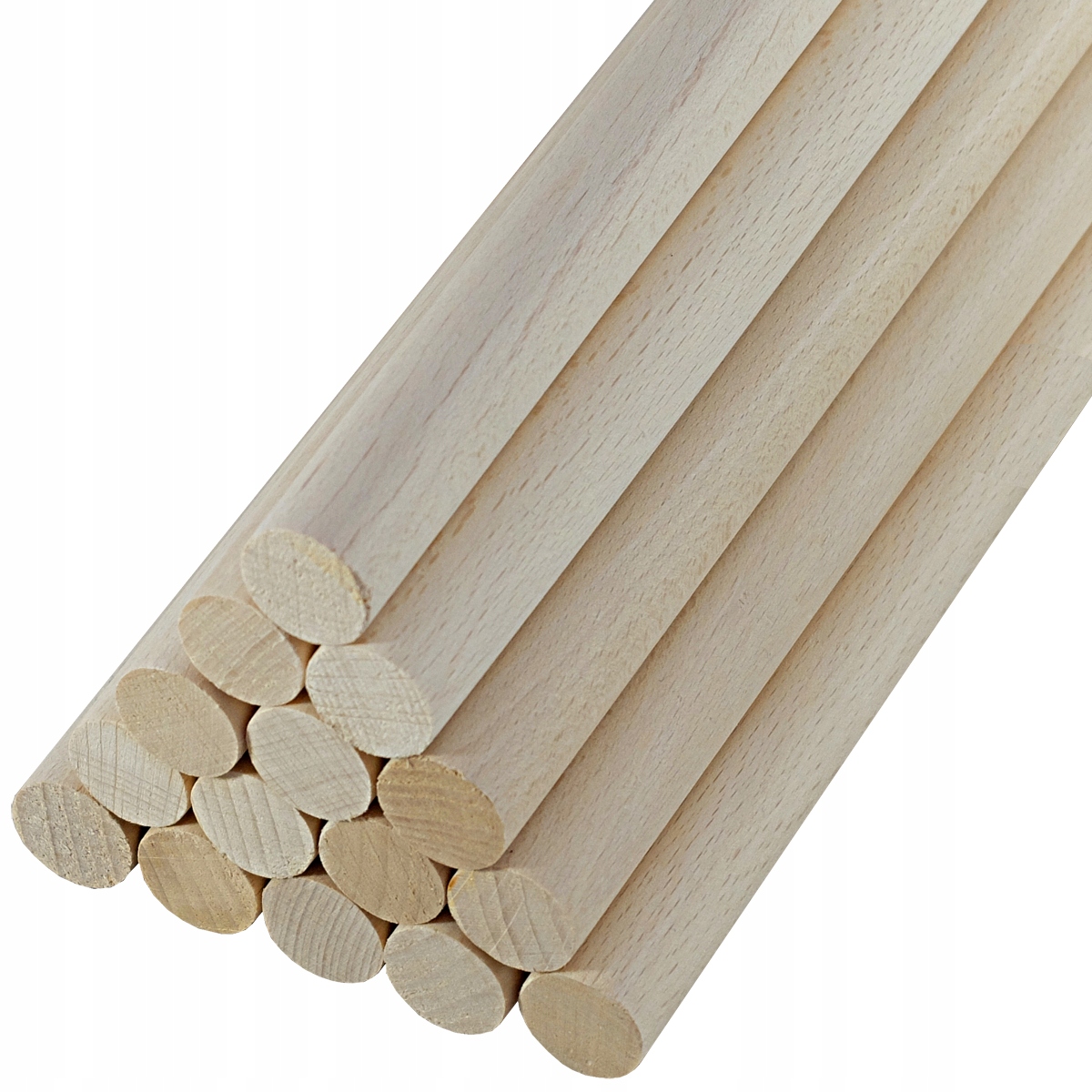 Drążek drewniany naturalny Makramy 8mm 30cm 5szt