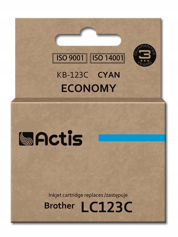 

Tusz Actis KB-123C (zamiennik Brother LC123C/LC121