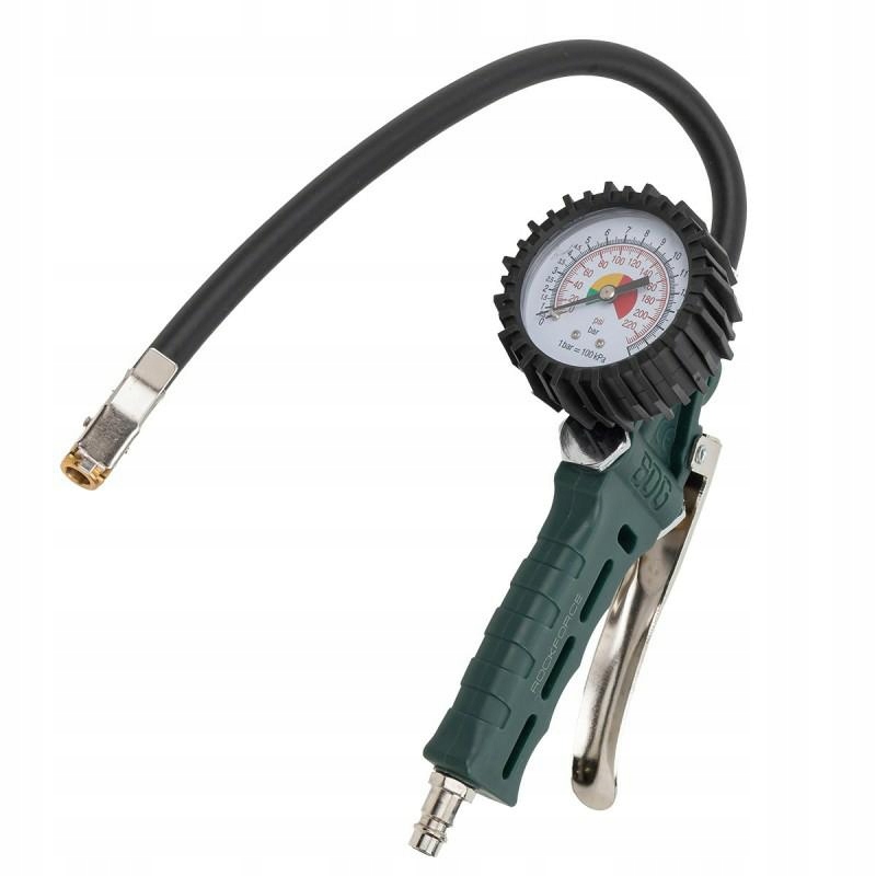 PISTOLET DO POMPOWANIA KÓŁ OPON Z MANOMETREM MANOMETR POMPKA WĄŻ 16Bar