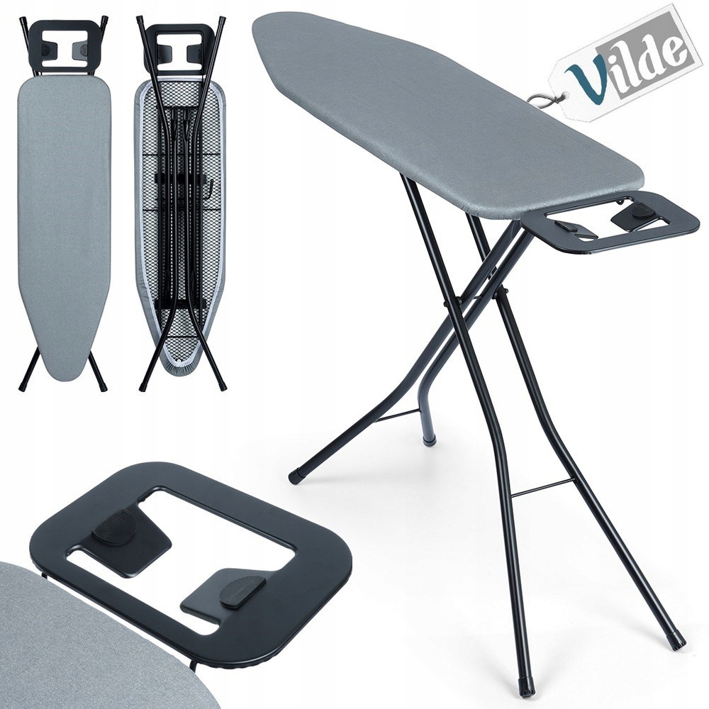 Žehlicí prkno se stojanem na žehličku, nastavitelné, 130 x 34 cm