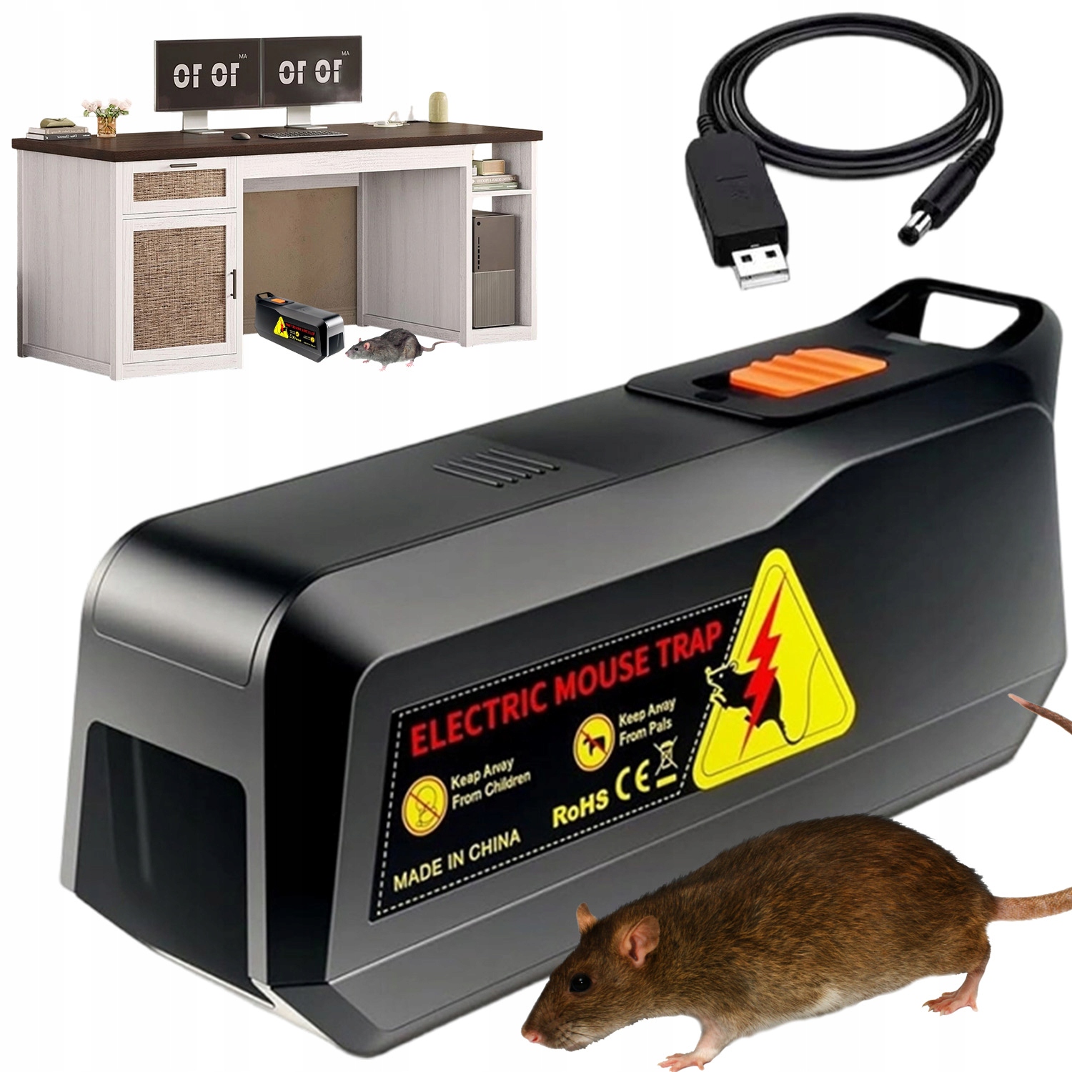 Elektrická Past Na Krysy Myšy Hlodavce Tunelová Na Baterie