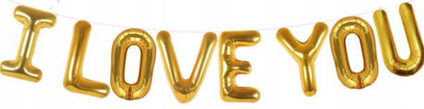 

Balony foliowe napis i love you 16" 40cm 8el