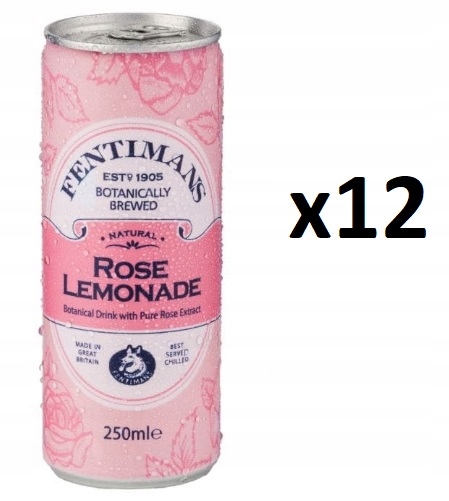 Fentimans Rose Lemoniada puszka250mlx12 szt Zestaw