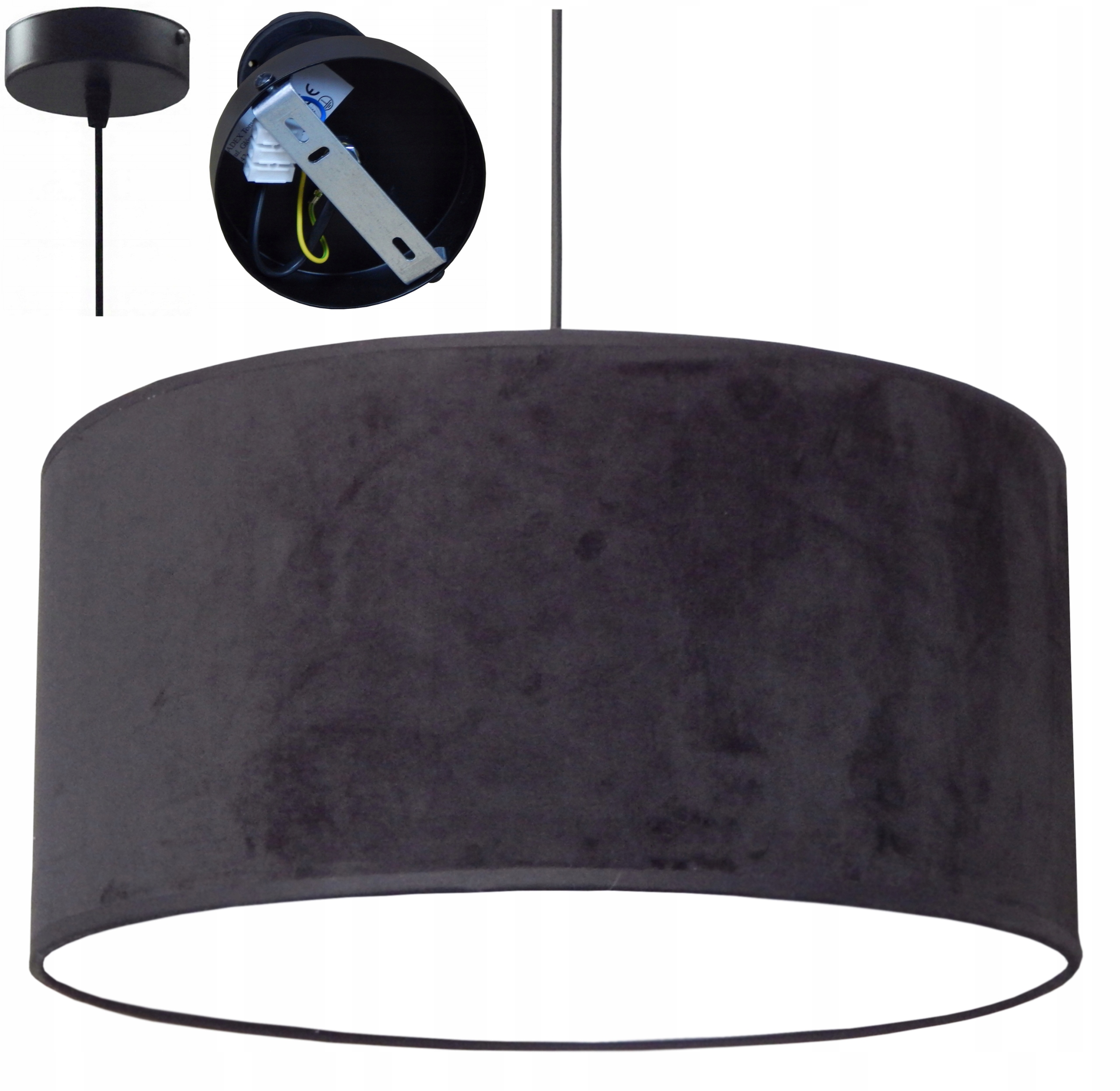 Závěsná Lampa Stropní Lustr Led Stínidlo Velur FI45 Do Ložnice Pokoje