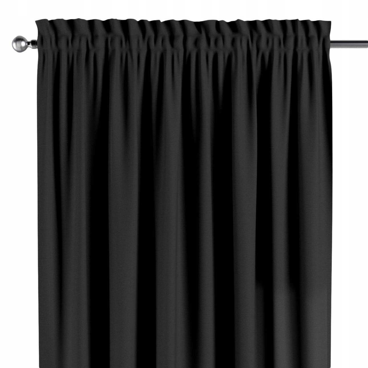 Dekoria Záves na kanáli s ofinou 1 ks 130x260 cm čierny