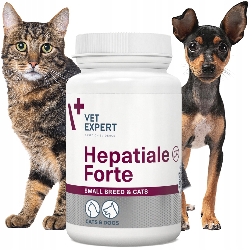 Suplement psów kotów wsparcie wątroby Vet Expert Vet Hepatiale Forte 40kaps