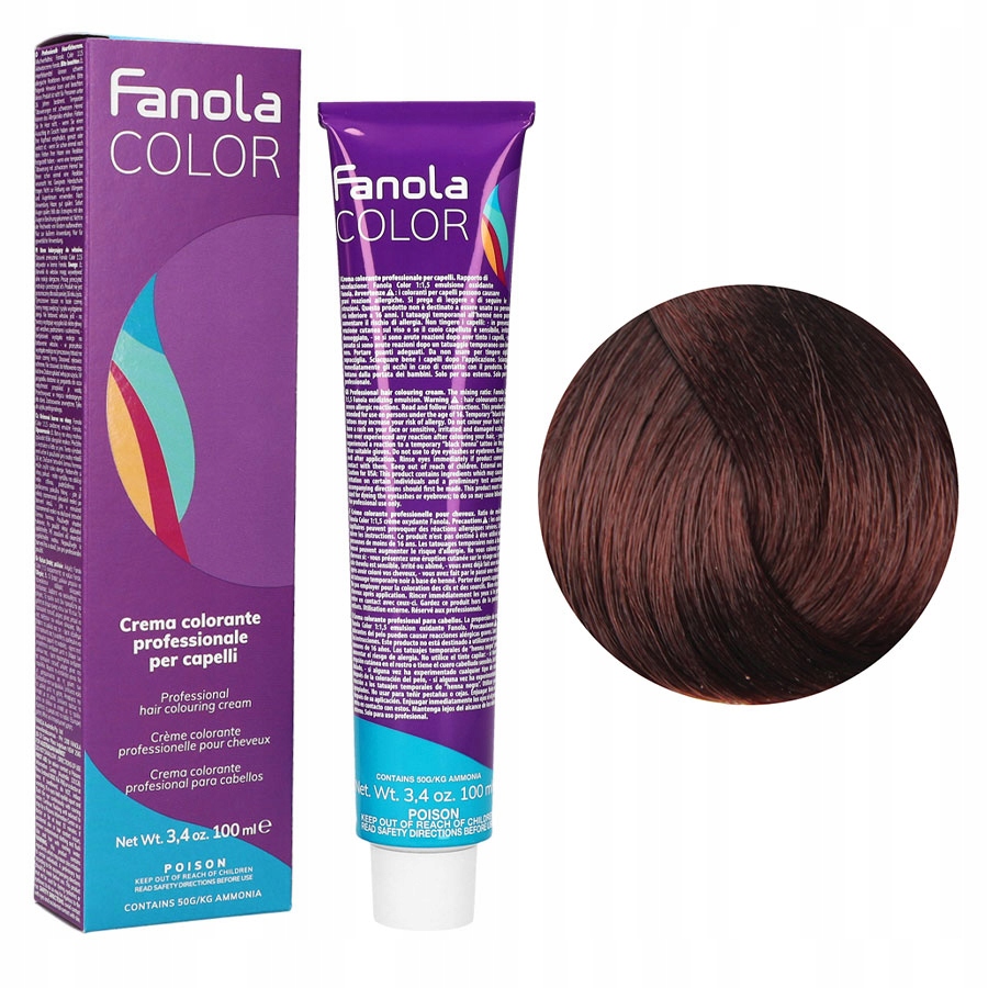 FANOLA 6.4 CREMA COLORE FARBA DO WŁOSÓW 100ML profesjonalna, trwała