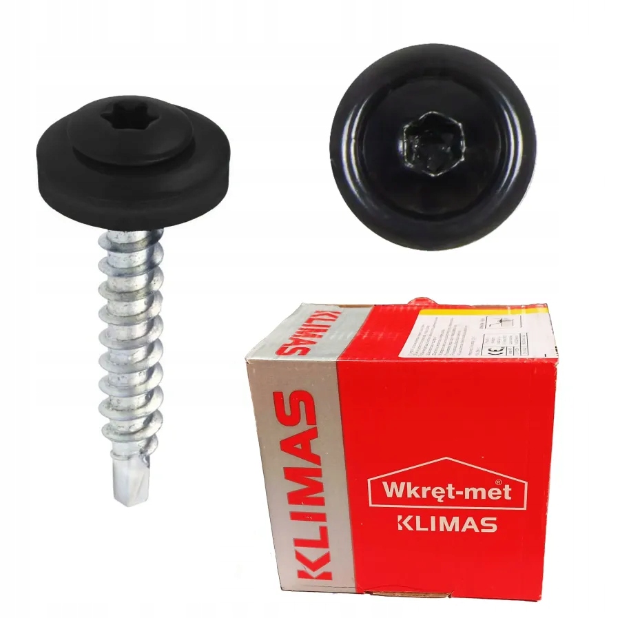 Samovrtné vruty do plechu Farmer 4,8x35 RAL9005 250 Ks Klimas
