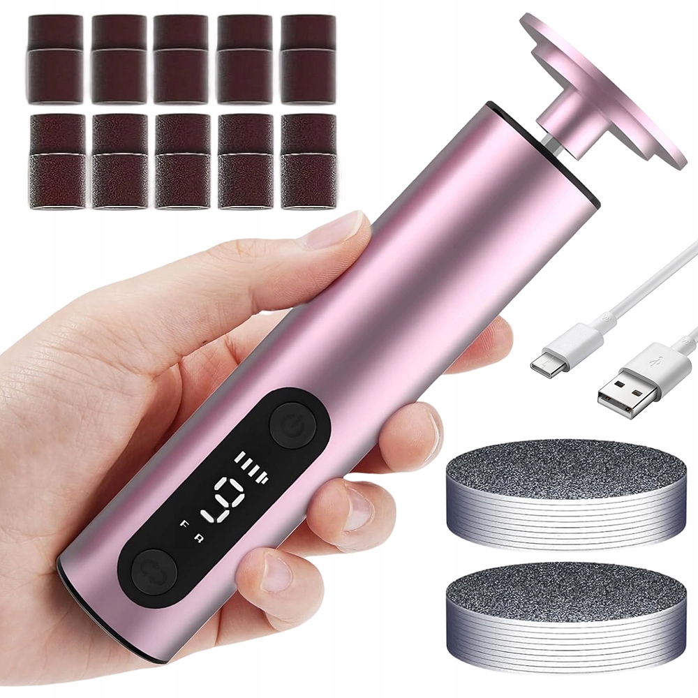 Elektrický Pilník pro 9 rychlostních stupňů LCD Usb s vyměnitelnými páčkami