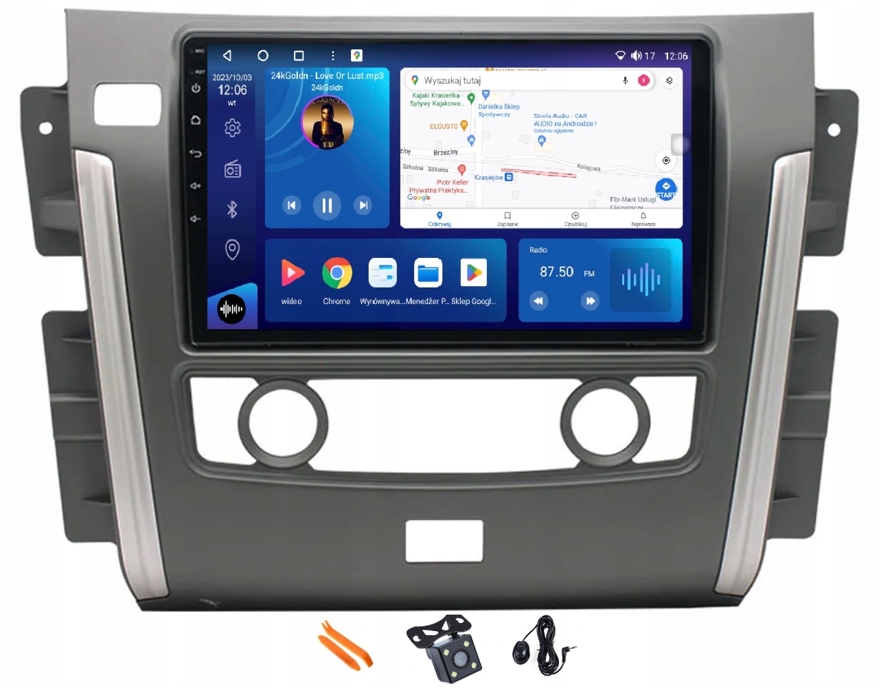 Android Rádio Navigácia M8120 Qled Carplay Lte Nissan Patrol Y62 10-20