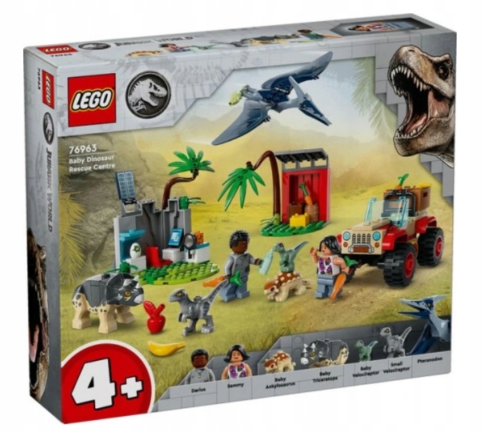 LEGO 76963 JURASSIC WORLD CENTRUM RATUNKOWE DLA MAŁYCH DINOZAURÓW