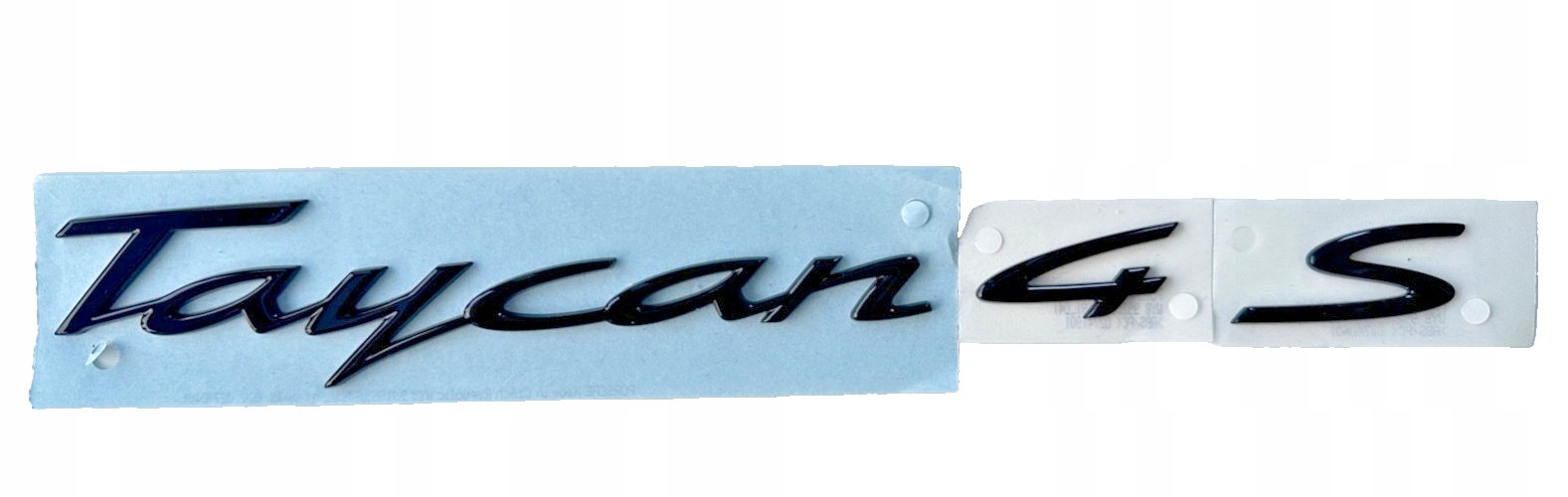 Porsche „Taycan 4S“ Oe emblém znak nápis čierna