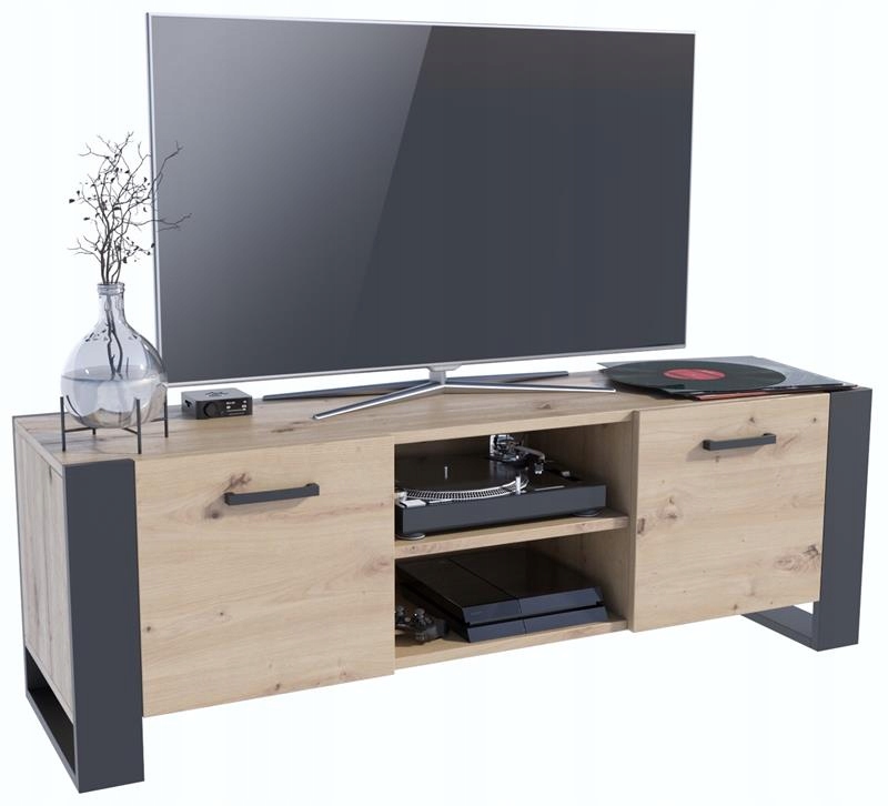 

Szafka stolik Rtv Alba 150cm komoda artisan-czarny