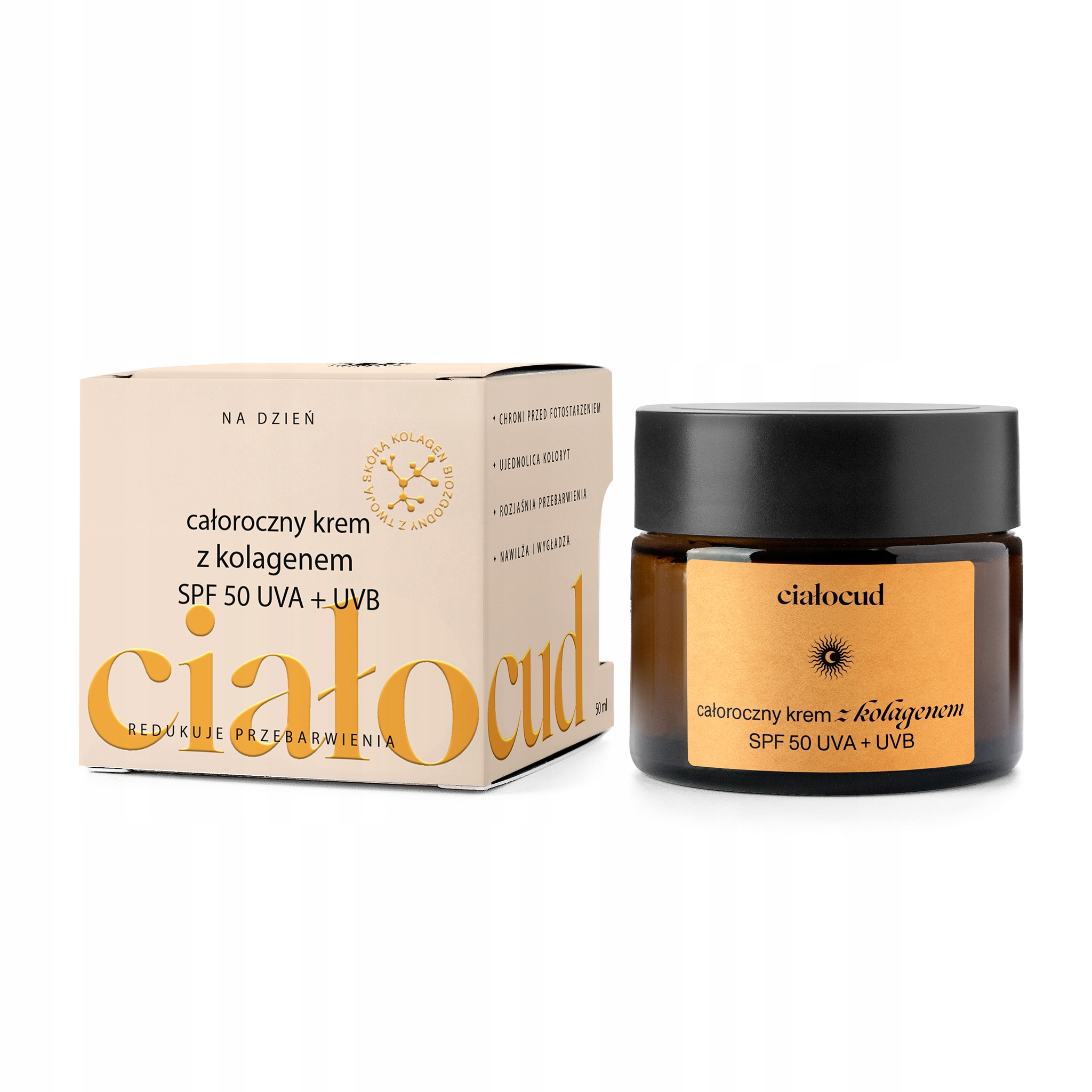 Krem z kolagenem SPF 50 UVA + UVB CIAŁOCUD 50 ml