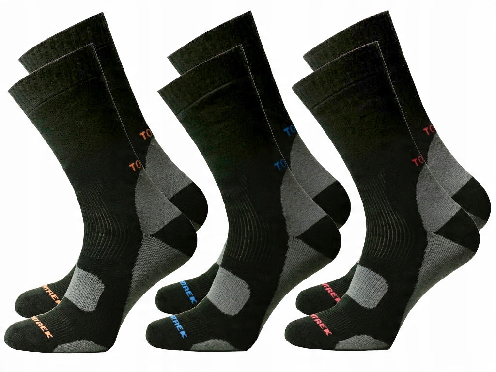 

3 pary Grube skarpety thermo frotte bawełna 39-41