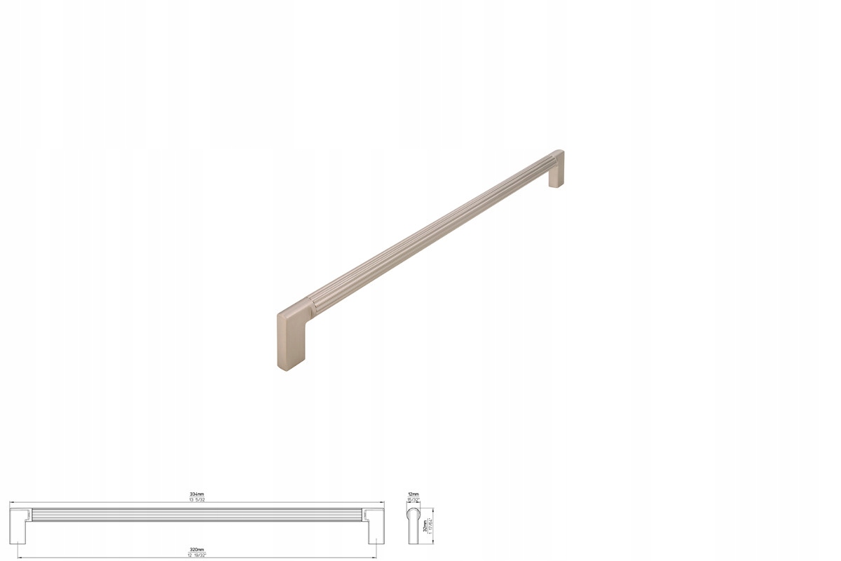 Nábytková úchytka Siro 2591-334ZN27ZN27, efekt ušlechtilé oceli