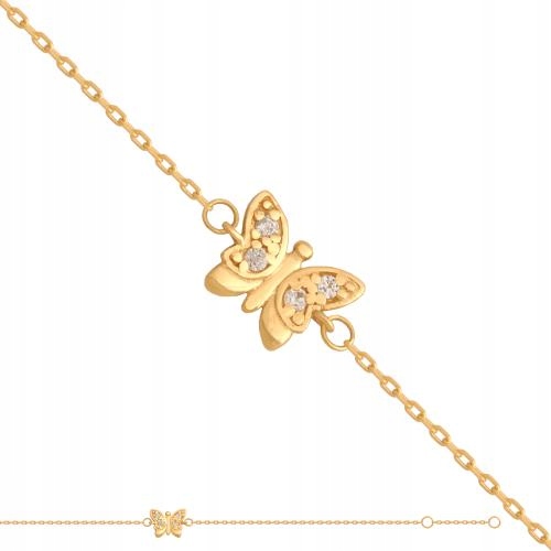 Zlatý náramek 585 s jemným motivem. Možnost nastavení délky.