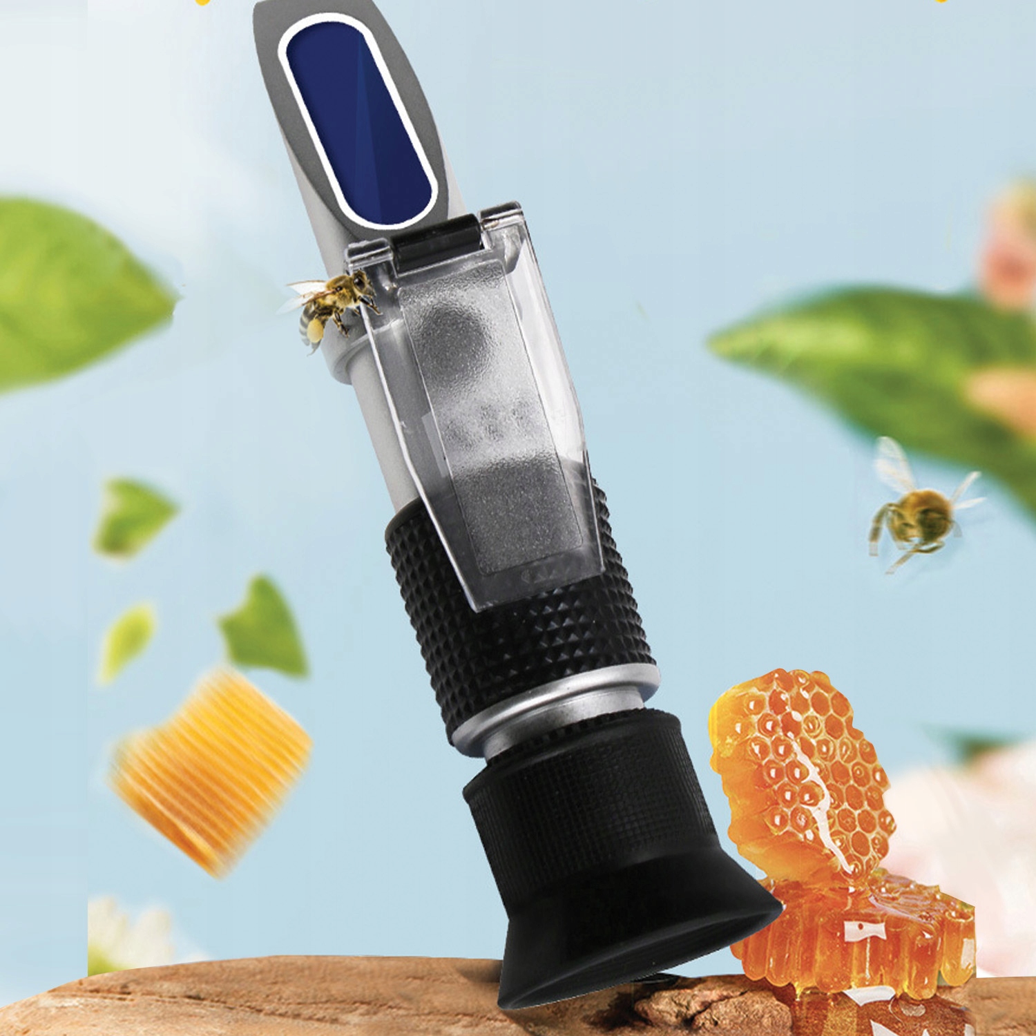 Refraktometr Miodu Cukromierz Kalibracja ATC mierzy GĘSTOŚĆ WODĘ CUKIER Rodzaj inny