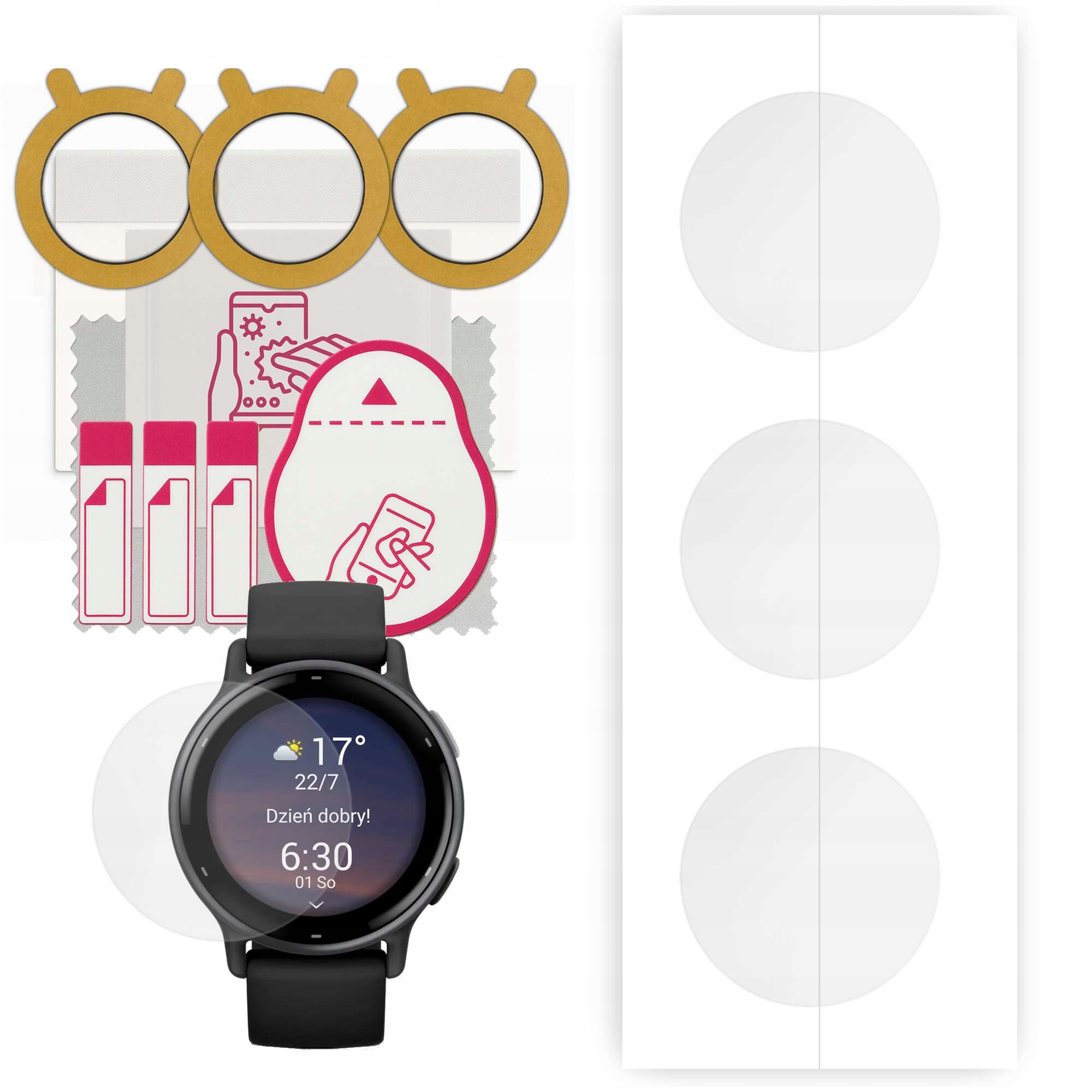 2x Folia ochronna hydrożelowa apgo Hd Hq Flex do Garmin Vivoactive 5