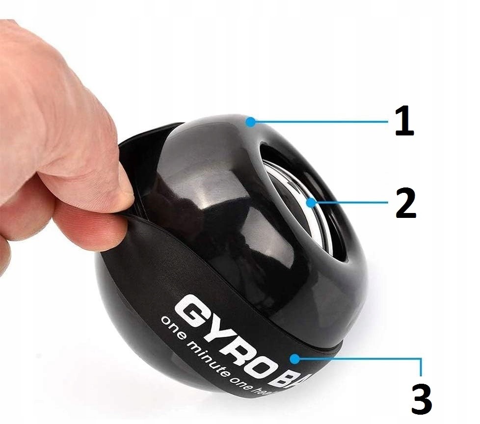 POWERBALL CLASSIC ŚCISKACZ PIŁKA KULA ŻYROSKOPOWA ĆWICZEŃ NADGARSTKA BALL Model MEGA POWERBALL AUTOSTART ŻYROSKOP TRENAŻER