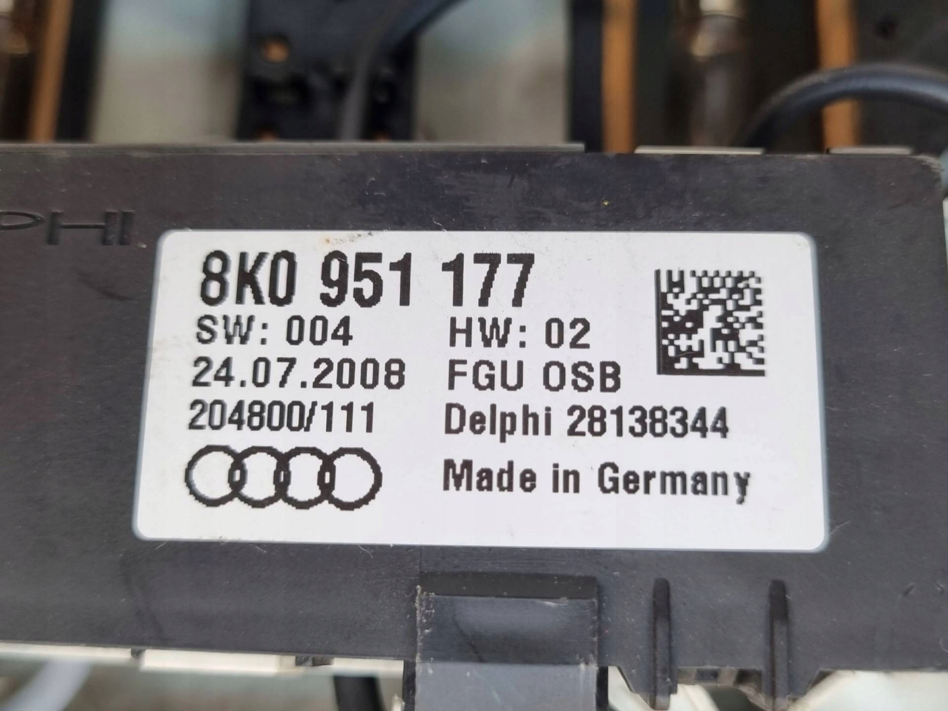 light oswietlenie cabs front Audi A5 8T 2008 8T0947135B