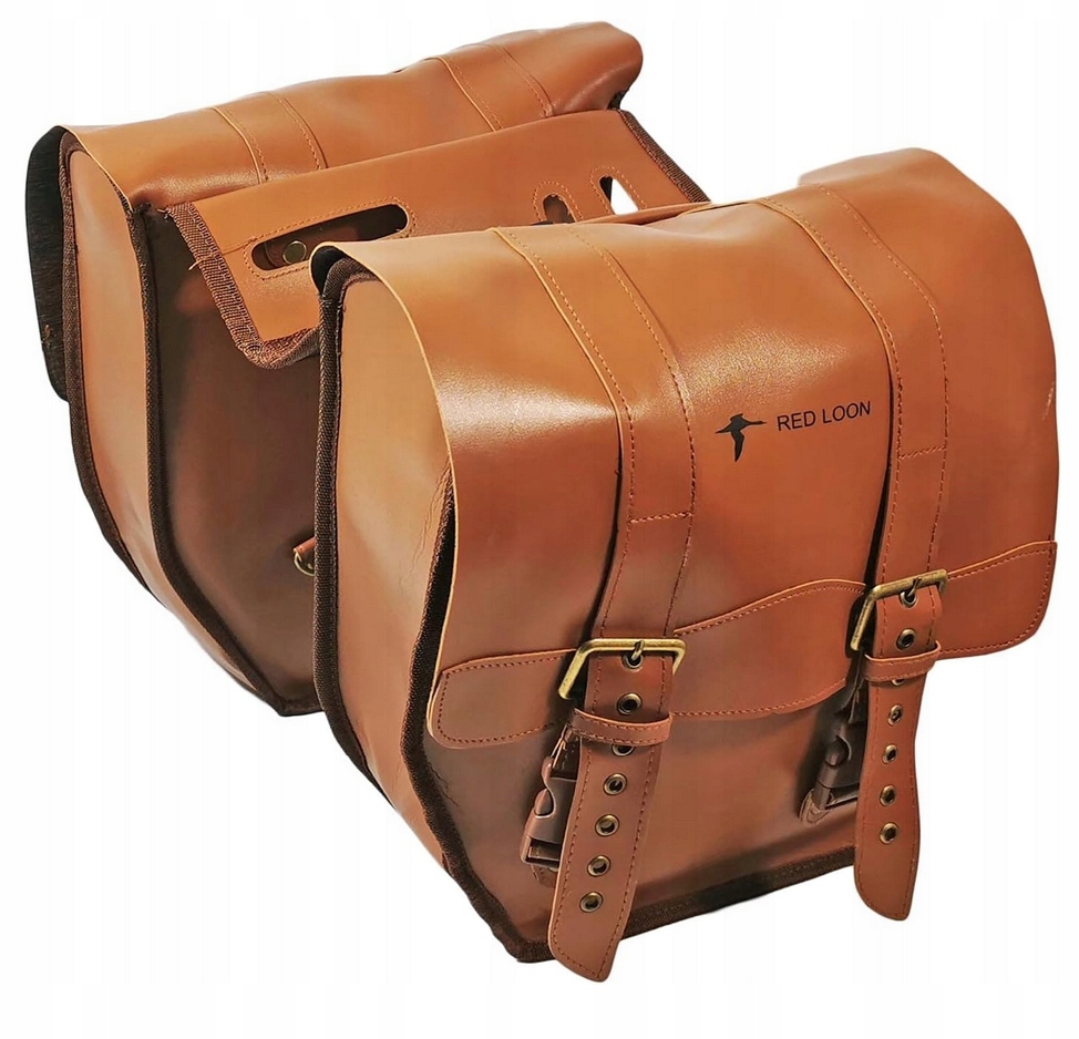 sakwa 2-komorowa Red Loon brązowa 2-kom Retro