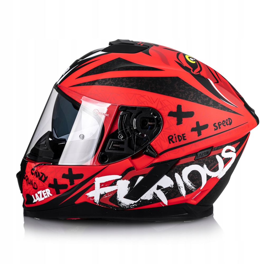 PROFESJONALNY KASK LAZER RAFALE ONI r 2XL BLENDA Kolor biały czarny czerwony