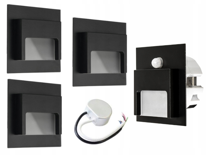 Sada Halogen Led schodišťová lampa 4x detektor