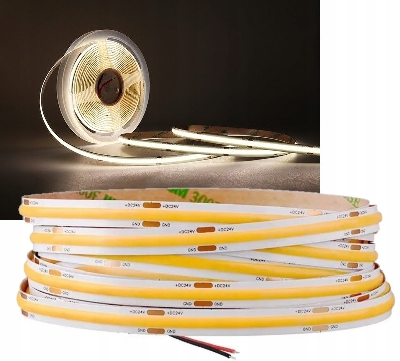 Led pásek Cob 990LM 9W 12V IP20 Barva Bílá Neutrální 4000K 50M Ecolight
